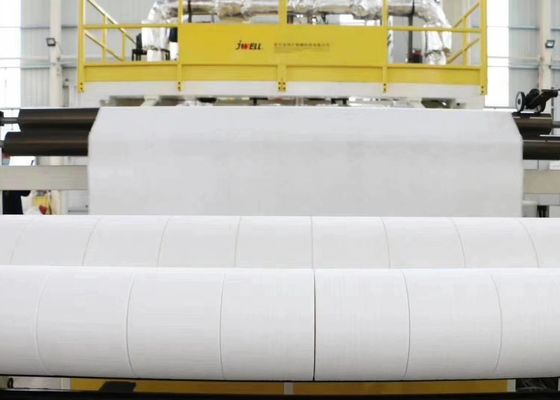 JWELL μηχανημάτων καυτή φγμένη μη λειωμένο μέταλλο υφαμένη γραμμή παραγωγής βιδών PP μασκών υλική ενιαία