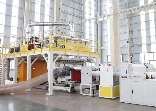 JWELL μηχανημάτων καυτή φγμένη μη λειωμένο μέταλλο υφαμένη γραμμή παραγωγής βιδών PP μασκών υλική ενιαία