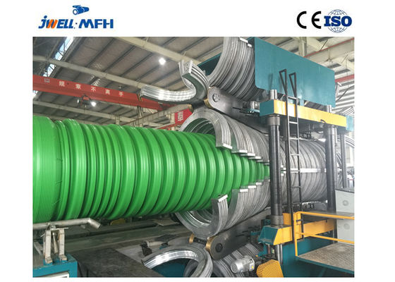 HDPE PP διπλοτειχισμένη ζαρωμένη Dwc μηχανή εξώθησης σωλήνων