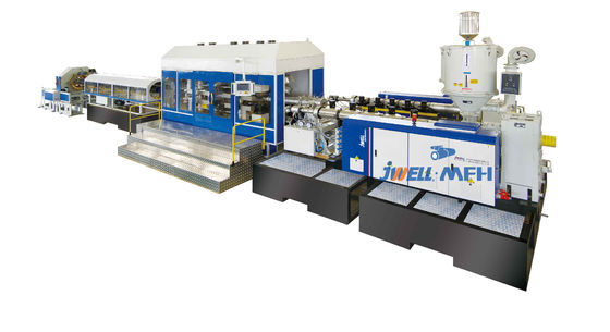 HDPE PP DWC Siemens HMI διπλοτειχισμένη ζαρωμένη μηχανή σωλήνων