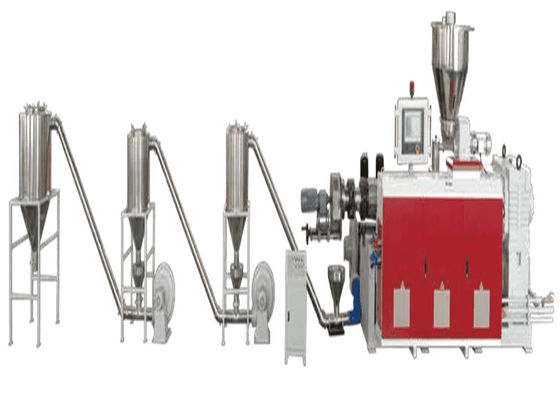Granulator βιδών PVC μηχανών ανακύκλωσης αποβλήτων JWELL πλαστική αντίθετη κωνική δίδυμη μηχανή