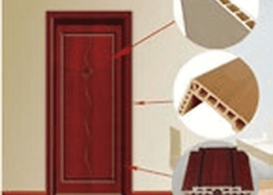 Ξύλινη κοίλη μηχανή εξώθησης σχεδιαγράμματος PVC Wpc πορτών JWELL